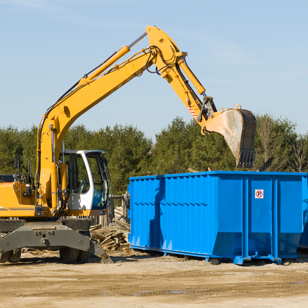 what happens if the residential dumpster is damaged or stolen during rental in Mapleville